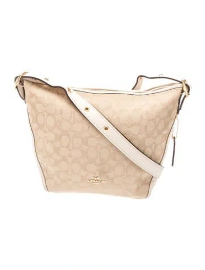 Pre-owned Coach Canvas Messenger Bag In Brown
