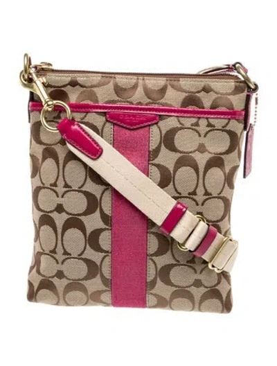 Pre-owned Coach Canvas Messenger Bag In Multi