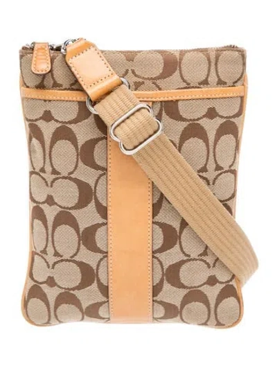 Pre-owned Coach Canvas Messenger Vintage In Brown