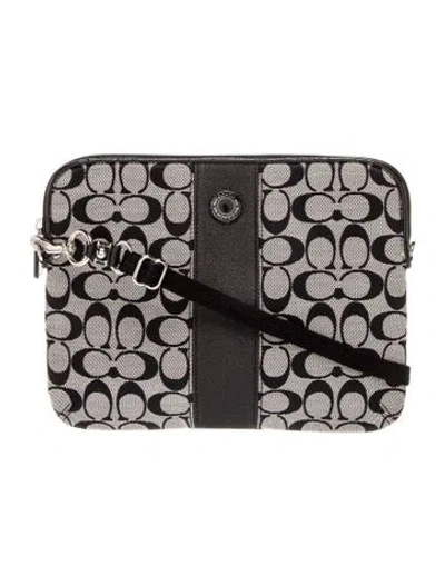 Pre-owned Coach Canvas Portfolio In Multi