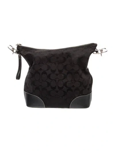 Pre-owned Coach Canvas Shoulder Bag In Black