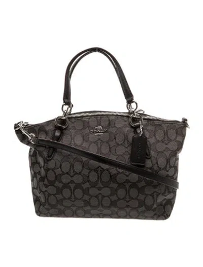 Pre-owned Coach Canvas Shoulder Bag In Black