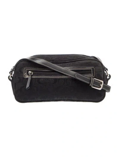 Pre-owned Coach Canvas Shoulder Bag In Black