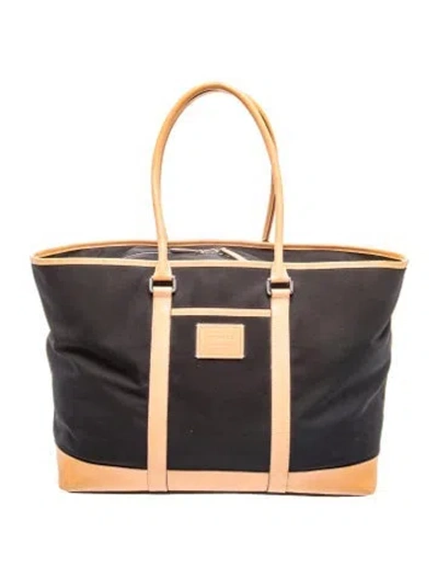 Pre-owned Coach Canvas Shoulder Bag In Black