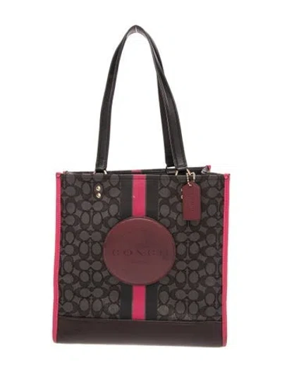 Pre-owned Coach Canvas Shoulder Bag In Black