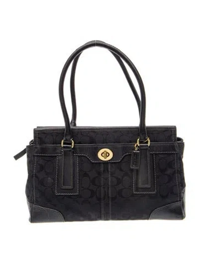 Pre-owned Coach Canvas Shoulder Bag In Blue
