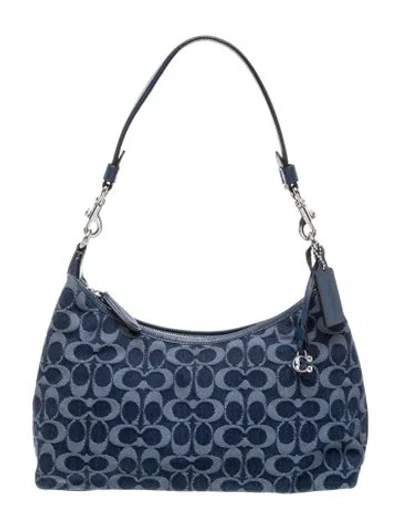 Pre-owned Coach Canvas Shoulder Bag In Blue