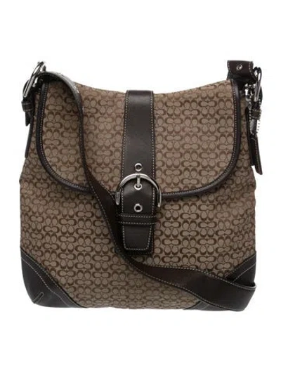Pre-owned Coach Canvas Shoulder Bag In Brown