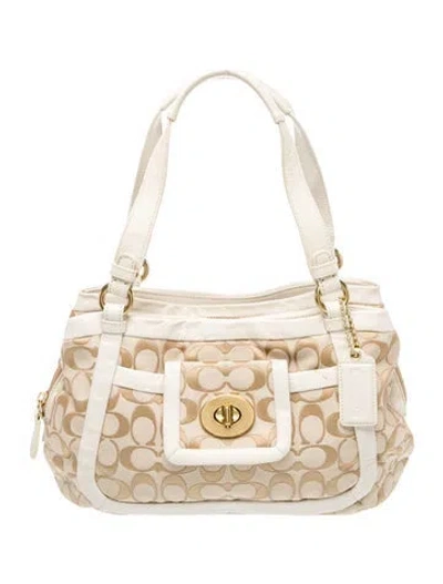 Pre-owned Coach Canvas Shoulder Bag In Brown