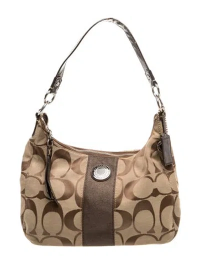 Pre-owned Coach Canvas Shoulder Bag In Brown