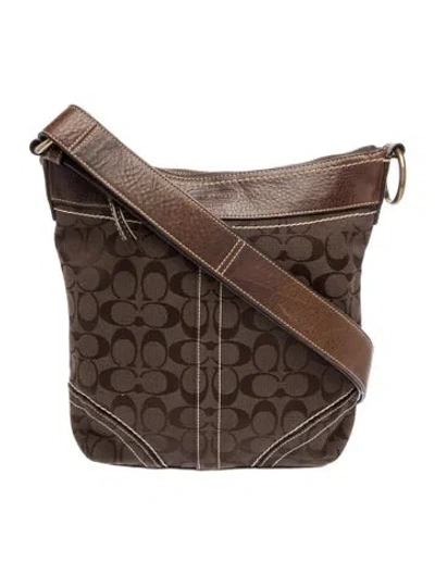 Pre-owned Coach Canvas Shoulder Bag In Brown