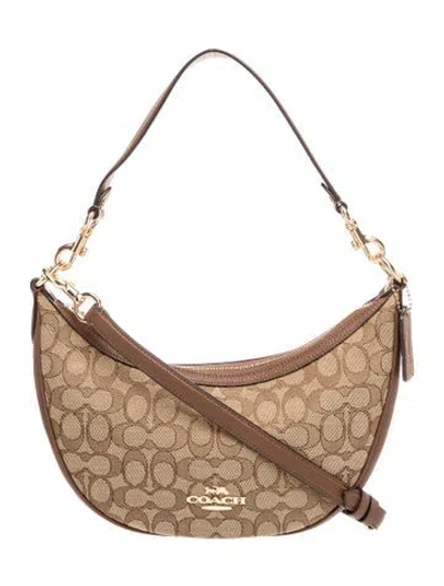 Pre-owned Coach Canvas Shoulder Bag In Brown