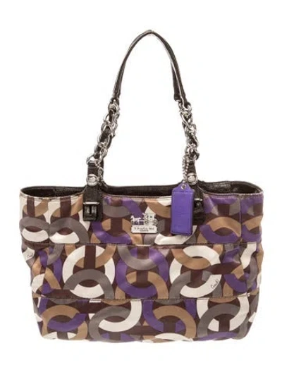 Pre-owned Coach Canvas Shoulder Bag In Brown