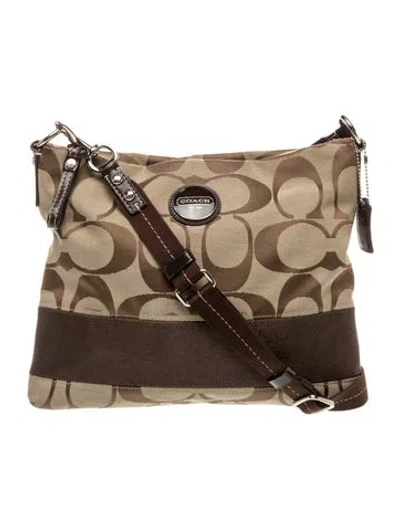 Pre-owned Coach Canvas Shoulder Bag In Brown