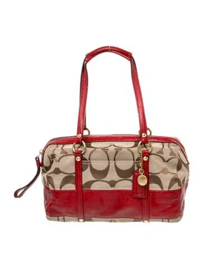 Pre-owned Coach Canvas Shoulder Bag In Brown