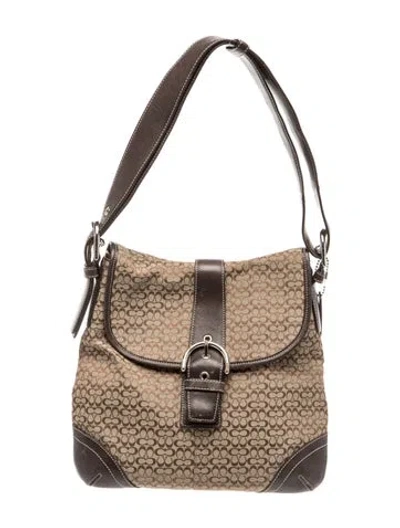 Pre-owned Coach Canvas Shoulder Bag In Brown