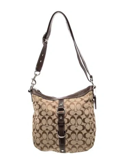 Pre-owned Coach Canvas Shoulder Bag In Brown