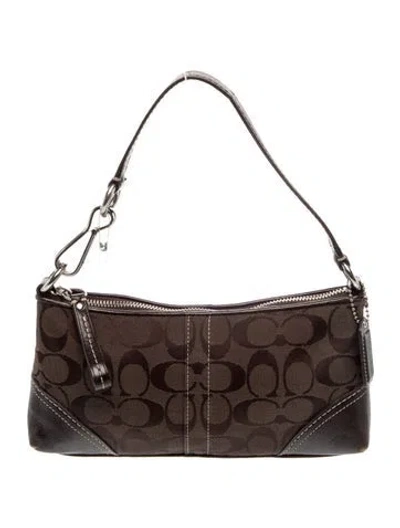 Pre-owned Coach Canvas Shoulder Bag In Brown