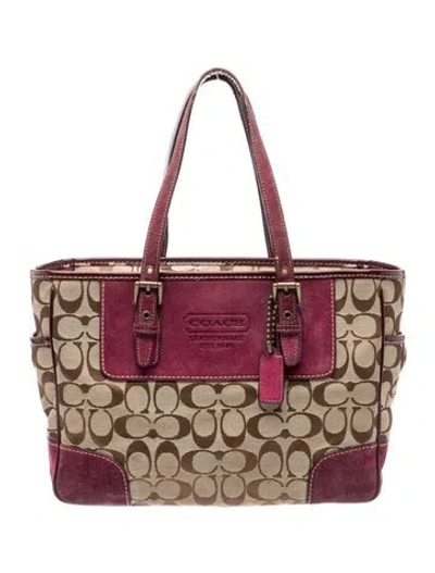 Pre-owned Coach Canvas Shoulder Bag In Brown
