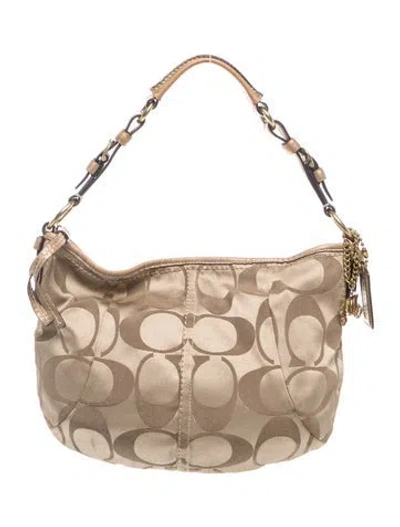 Pre-owned Coach Canvas Shoulder Bag In Brown