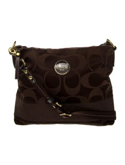 Pre-owned Coach Canvas Shoulder Bag In Brown