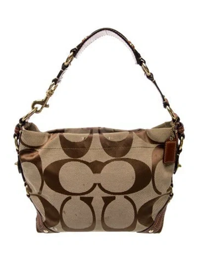 Pre-owned Coach Canvas Shoulder Bag In Brown