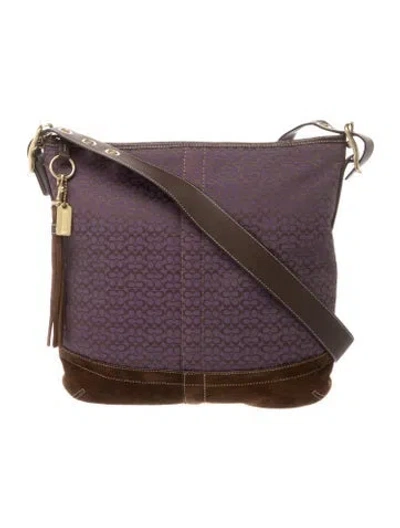 Pre-owned Coach Canvas Shoulder Bag In Brown