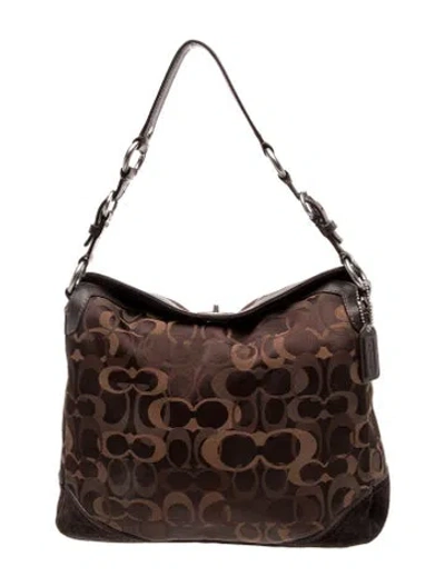 Pre-owned Coach Canvas Shoulder Bag In Brown