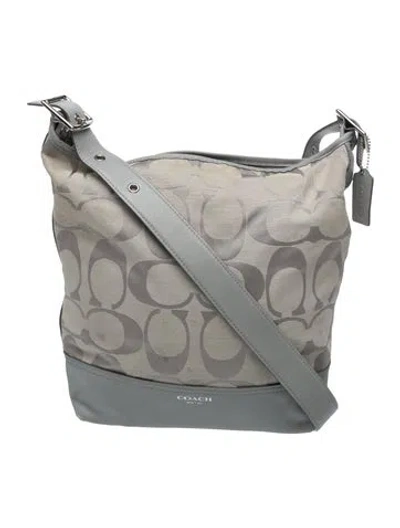 Pre-owned Coach Canvas Shoulder Bag In Gray