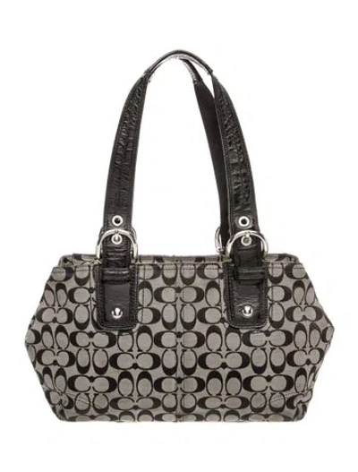 Pre-owned Coach Canvas Shoulder Bag In Gray