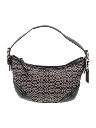 Pre-owned Coach Canvas Shoulder Bag In Gray