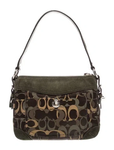 Pre-owned Coach Canvas Shoulder Bag In Gray