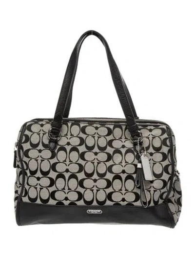 Pre-owned Coach Canvas Shoulder Bag In Gray