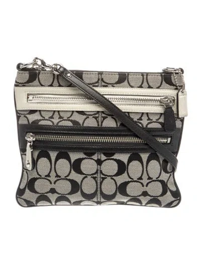 Pre-owned Coach Canvas Shoulder Bag In Gray