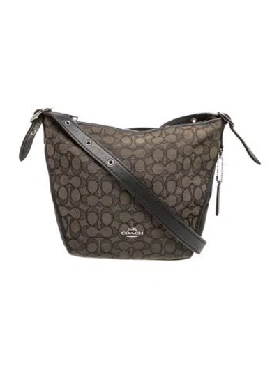 Pre-owned Coach Canvas Shoulder Bag In Grey