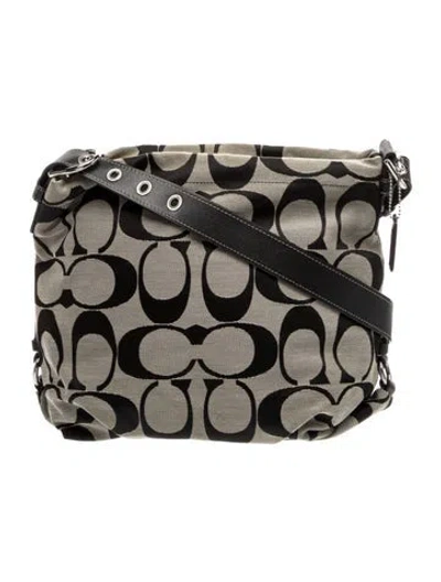 Pre-owned Coach Canvas Shoulder Bag In Grey