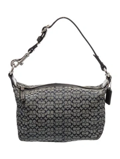 Pre-owned Coach Canvas Shoulder Bag In Grey