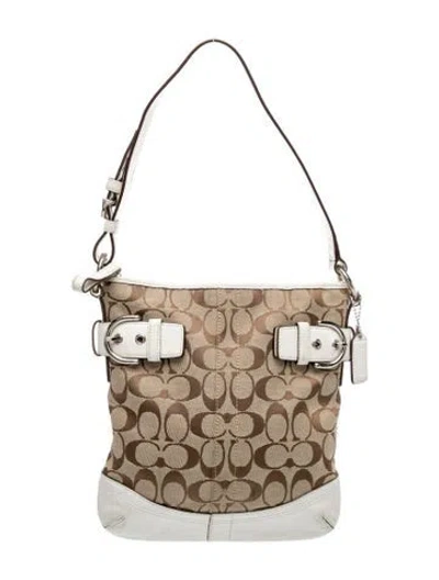 Pre-owned Coach Canvas Shoulder Bag In Multi