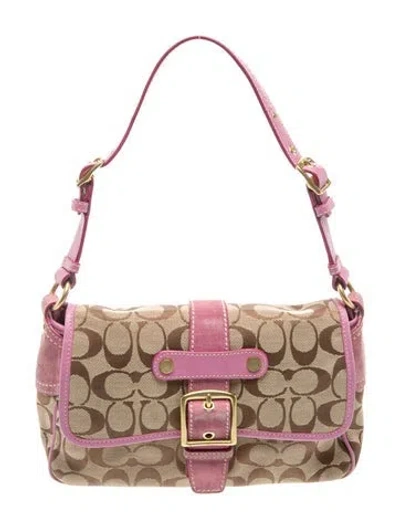 Pre-owned Coach Canvas Shoulder Bag In Multi