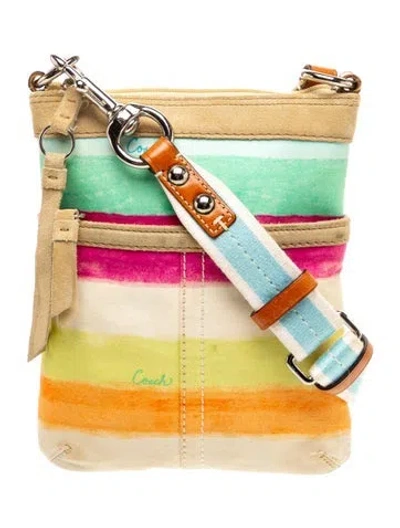 Pre-owned Coach Canvas Shoulder Bag In Neutral