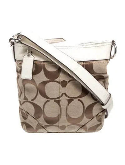 Pre-owned Coach Canvas Shoulder Bag In Neutral