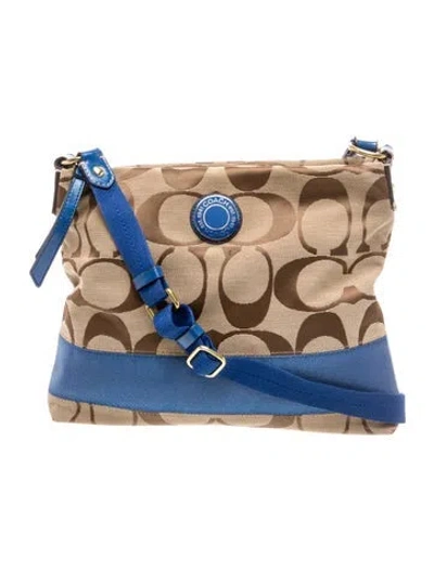 Pre-owned Coach Canvas Shoulder Bag In Neutral