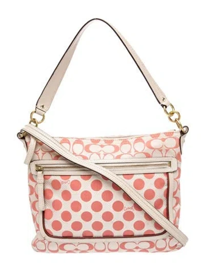 Pre-owned Coach Canvas Shoulder Bag In Neutral