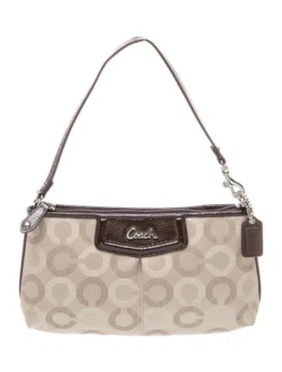 Pre-owned Coach Canvas Shoulder Bag In Neutral