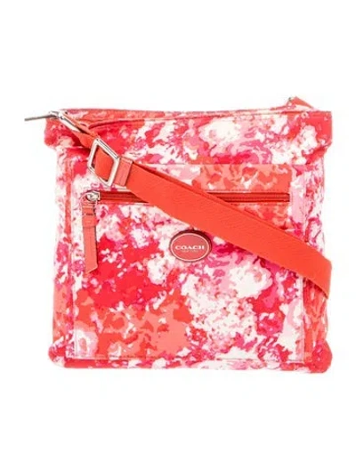 Pre-owned Coach Canvas Shoulder Bag In Pink