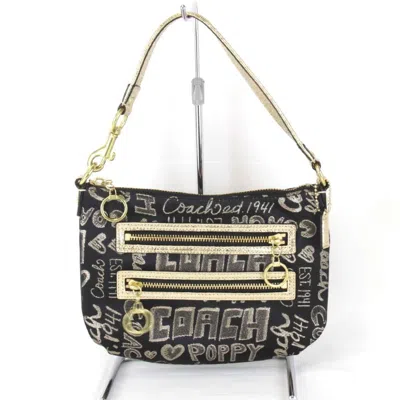Pre-owned Coach Canvas Shoulder Bag () In Black