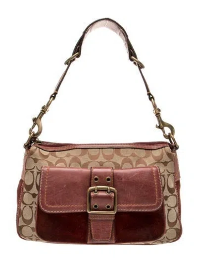 Pre-owned Coach Canvas Shoulder Bag Vintage In Multi