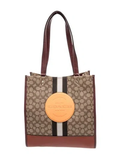 Pre-owned Coach Canvas Shoulder Bag W/ Tags In Neutral