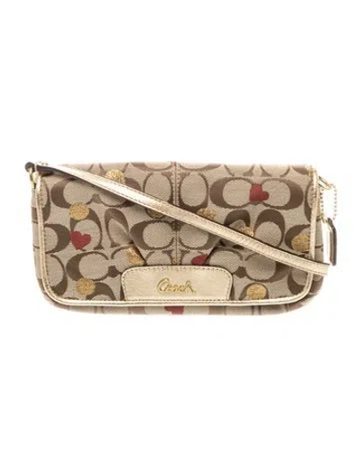Pre-owned Coach Canvas Shoulder Bag W/ Tags In Neutral