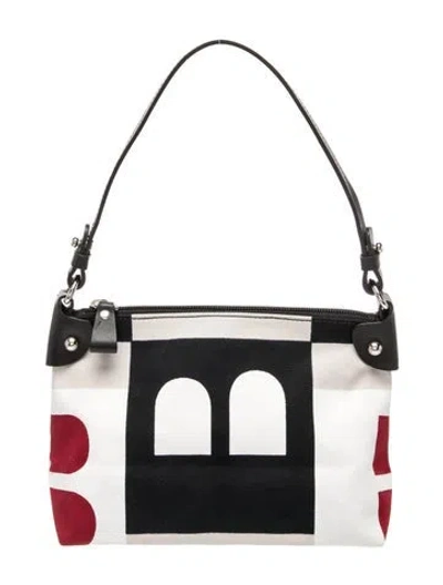 Pre-owned Coach Canvas Shoulder Bag In White